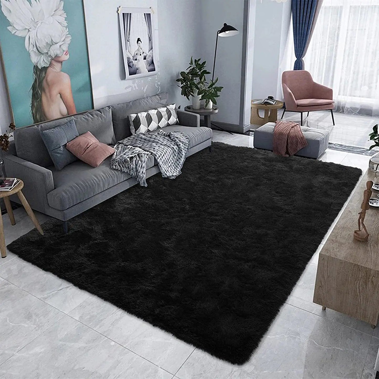 Nordic Furry Non-Slip Area Rug