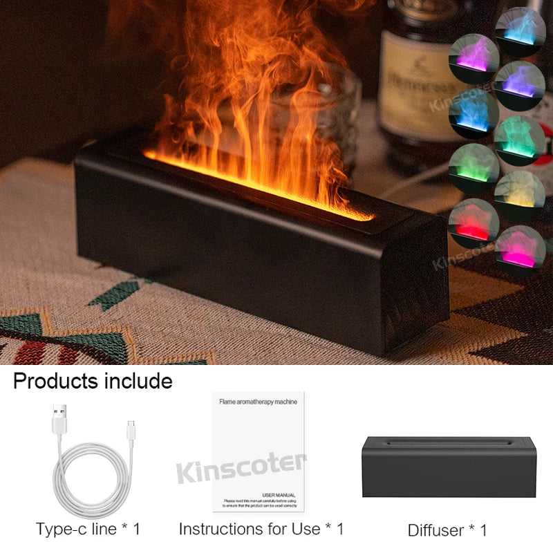 RGB Flame Essential Oil Diffuser