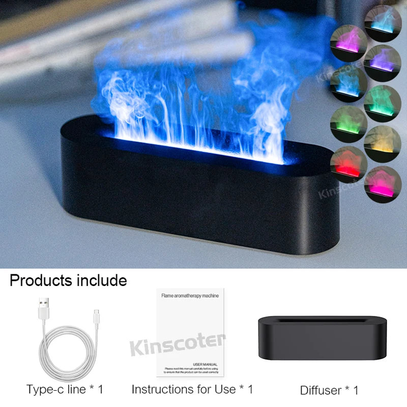 RGB Flame Essential Oil Diffuser