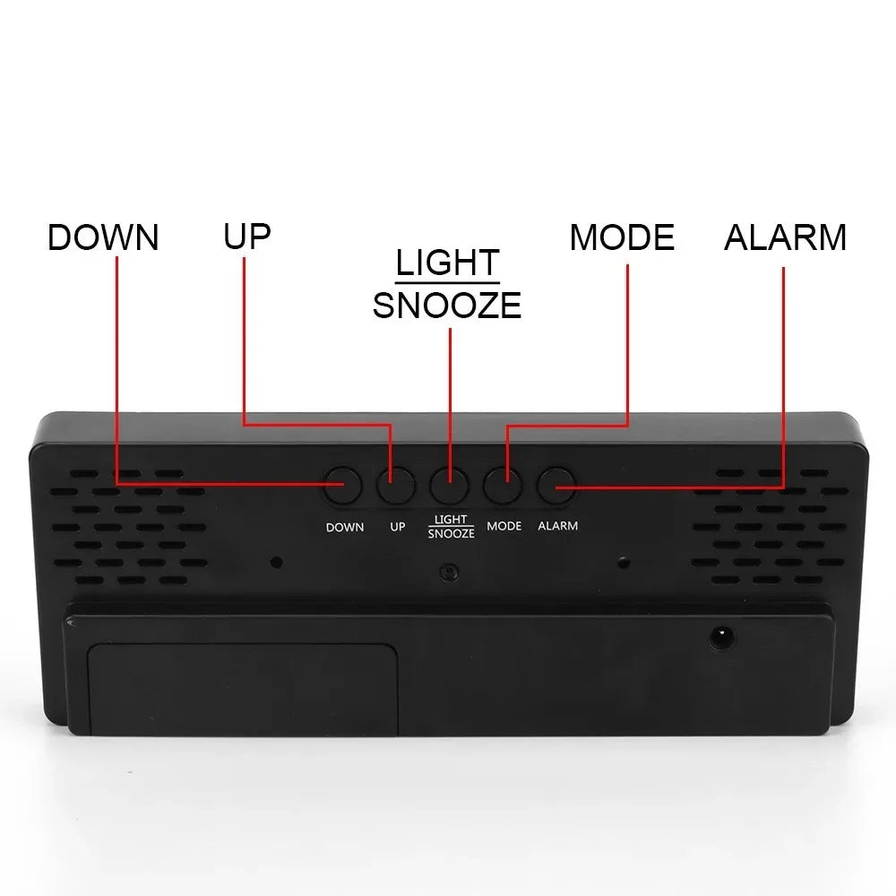 Smart LED Alarm Clock – Curved Screen